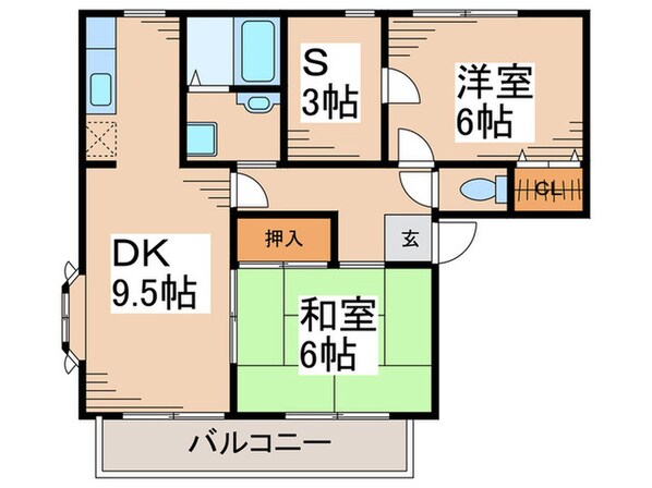 ウインディアＢ棟の物件間取画像